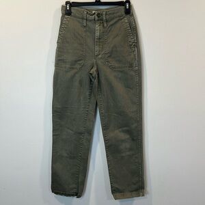 Madewell Green Tapered Cargo Pants Size 24 EUC